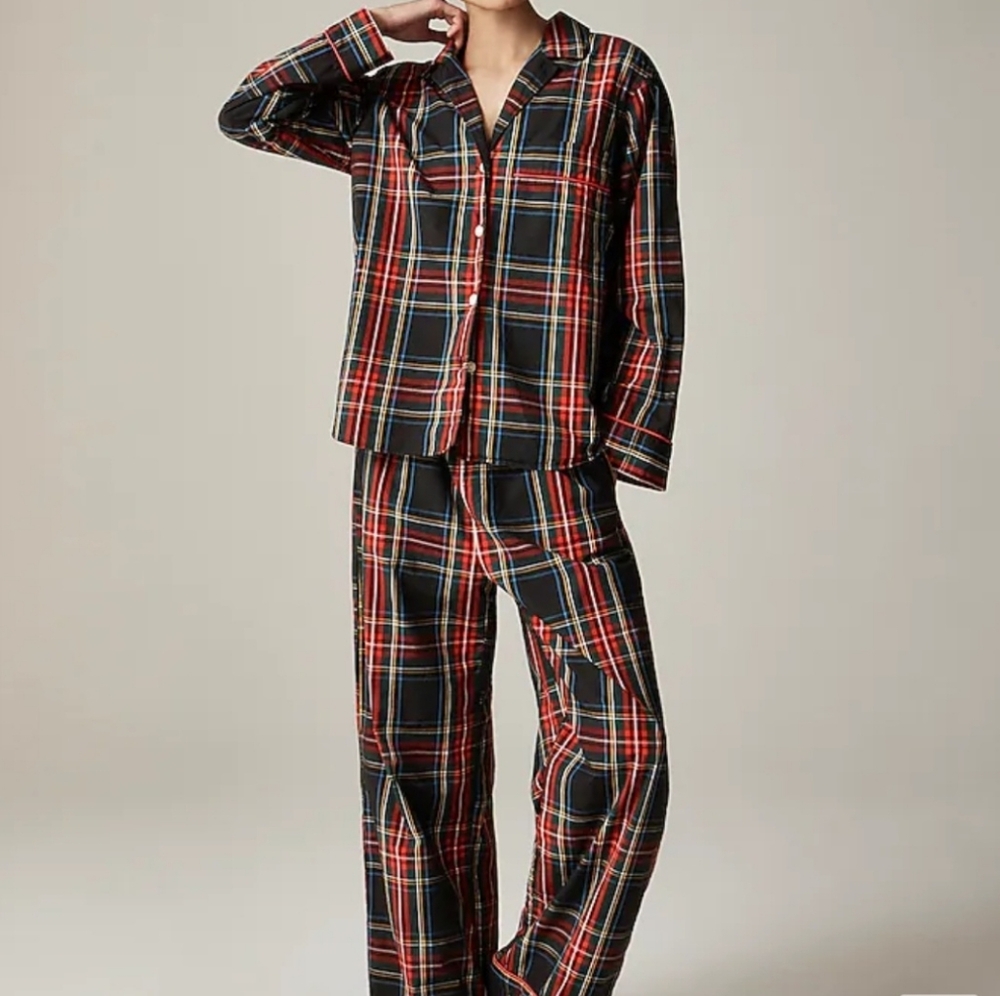 J Crew Stewart Tartan Cotton Pajama Pants adult small